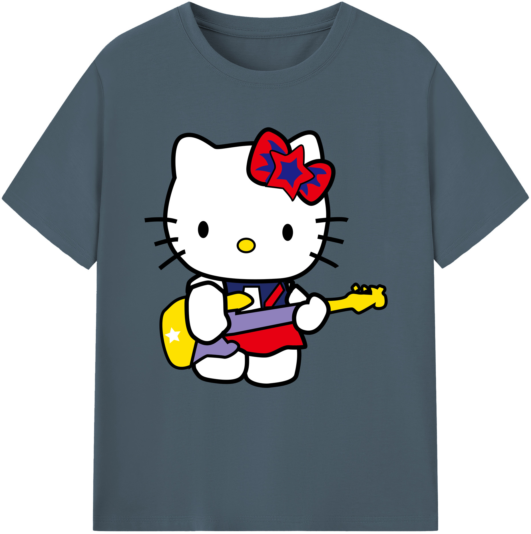 （画像用） Hello Kitty ハローキティ 綿100％半袖Tシャツ（フロントプリント）